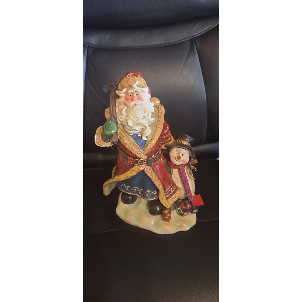 Large Collectible Santa 13" Hard Plastic Or Resin
